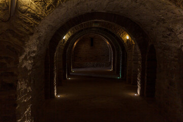 abbey crypt, crypte de l'abbaye de St Martin du Canigou