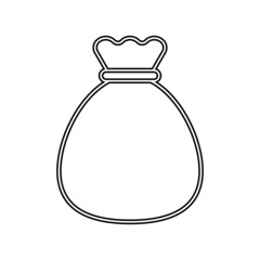 Moneybag icon in line style