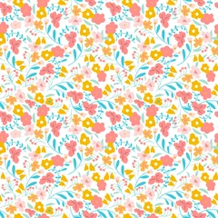 Rolgordijnen Lente bloemmotief. Ditsy stijl. Een patroon voor print, behang, stof, kussen, beddengoed en nog veel meer © Maratussolehah