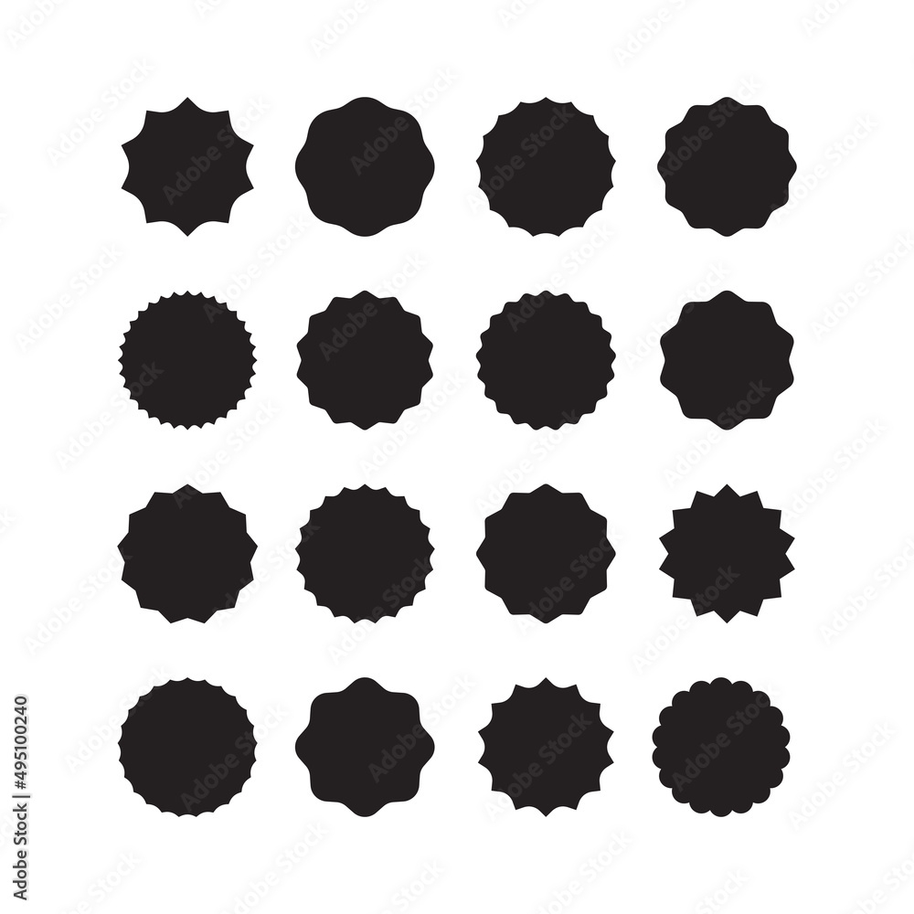 Poster set of assorted circle shape design, various blank circle shape collection template vector