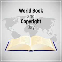 Vector illustration for world book & copy right day