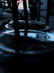 Glare coffee cup. -photo