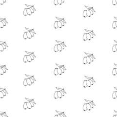 Sea buckthorn seamless pattern, vector illustration.