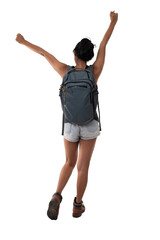 an indian woman on white background