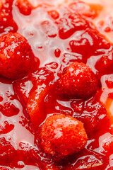 Close up of strawberry jam