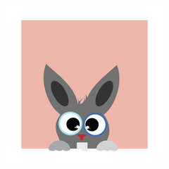 Vector illustration of cartoon bunny. Symbol of animal and Easter.