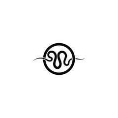 monoline logo or circle monogram for business or corporate agency, consultant, fashion, entertainment, transportation, technology, construction, manufacturing, industry, jewelry, hotel, education