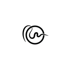 monoline logo or circle monogram for business or corporate agency, consultant, fashion, entertainment, transportation, technology, construction, manufacturing, industry, jewelry, hotel, education