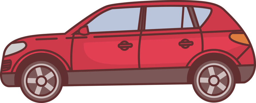 red suv car side view cartoon clip art preview