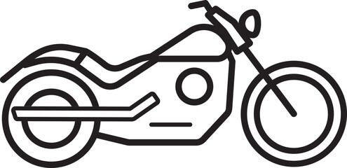 Motorcycle Icon Line Art Illustration © Good Studio