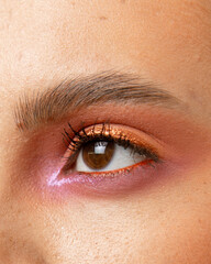 Obraz premium Large beauty portrait of a beautiful girl with bright makeup
