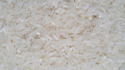 Close up on white rice grains wallpaper details