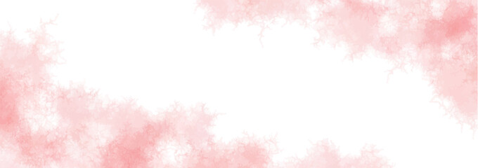 水彩テクスチャの背景素材　ピンク　春イメージ　横長