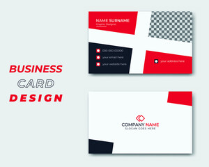 Modern, Minimal, Creative, Unique, Stylish, and Simple Business Card Design Template.