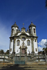Fototapeta na wymiar Igreja de São Francisco de Assis em São João del Rei em Minas Gerais