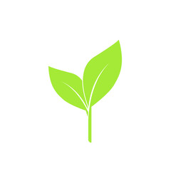 Bio natural green lef Eco item, logo, icon design template, Green concept elements for plants seed design, and vector of growth spring tree in illustration.