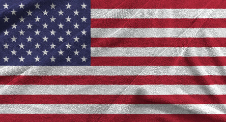 Waving flag of American isolated  on png or transparent  background,Symbols of USA , template for banner,card,advertising ,promote, TV commercial, ads, web design