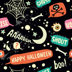 Happy halloween. Seamless pattern.