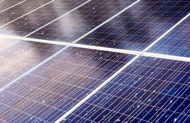 Dirty dust on solar panels Dust blocks sunlight, reducing the efficiency of solar energy.