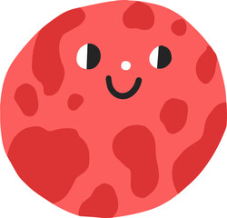 Cute Planet Mars Childish Cartoon Illustration © Good Studio