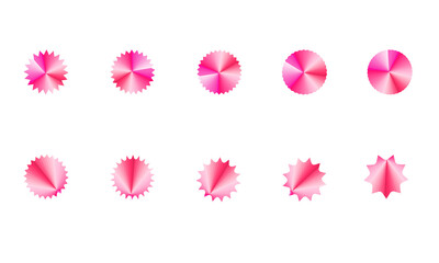 Icon set badge label luxury sticker price advertising vector illustration