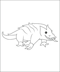 Dragon fruits coloring page line art vector art
