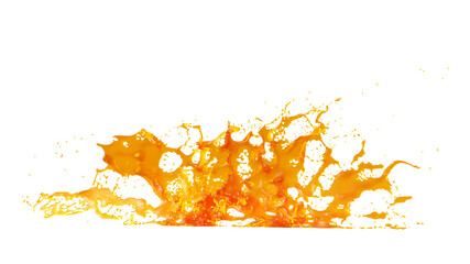 Orange juice splash with clipping path,3d rendering