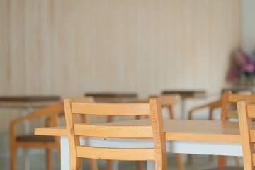 Fototapeta na wymiar table and chairs in a restaurant
