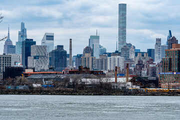 Manhattan Skyline and the East River as Viewed from Astoria Park 