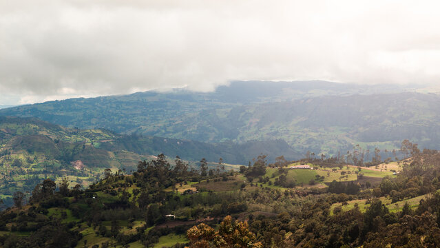 beautiful mountainous landscapes of boyaca colombia