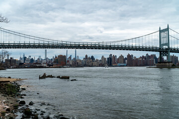 Robert F. Kennedy Bridge - New York, NY and the Manhattan Skyline 