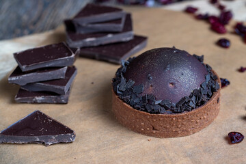 chocolate cake with an airy sponge cake and chocolate filling