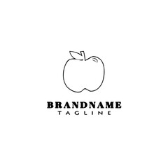 apple fruit logo icon design template vector illustration