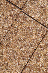 thin and crispy bread close up