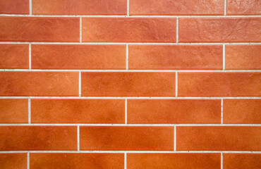 Texture from orange tiles. Brickwork.