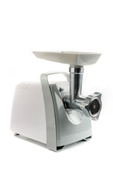 electric meat grinder isolated on white background.