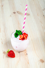 ripe red strawberries are used for making desserts