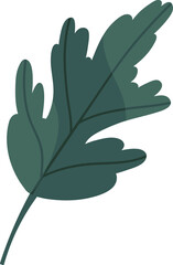Green Leaf Colored Illustration