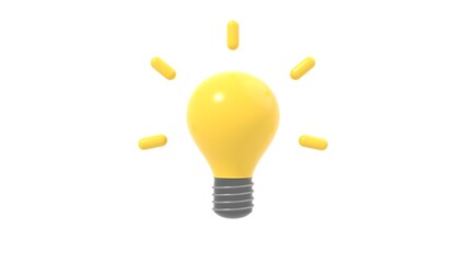 light bulb idea 3d representarion icon that can be used to represent brainstorm, creativity or someone smart
