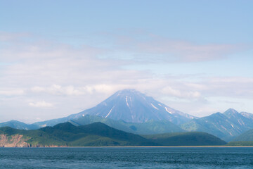 Naklejka premium Koryaksky volcano in Kamchatka, Russia