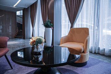 Hotel lobby interior. modern design style.