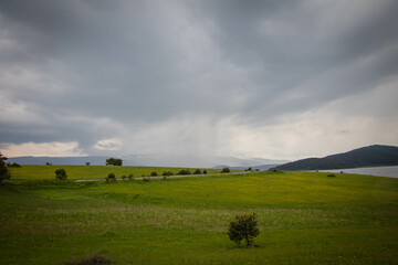 clouds over the fields