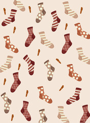 seamless pattern background with socks