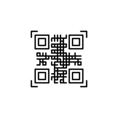 Obraz na płótnie Canvas Qr Code icon in vector. logotype