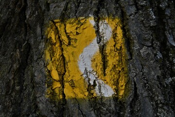 Markierung Schild Zugangsweg Rheinsteig
