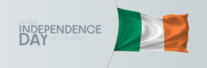 Ireland independence day vector banner, greeting card