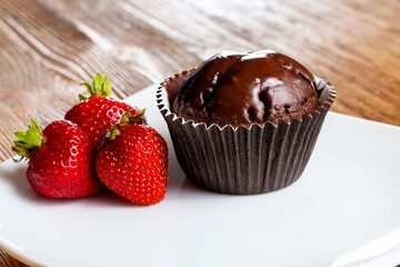ripe red strawberries are used for making desserts