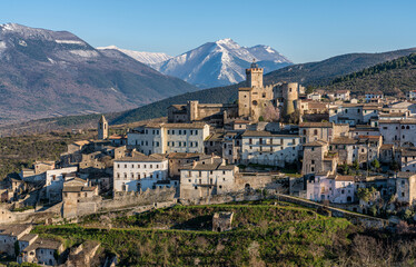 Fototapeta na wymiar The beautiful village of Capestrano in spring season, Province of L'Aquila, Abruzzo, Italy.