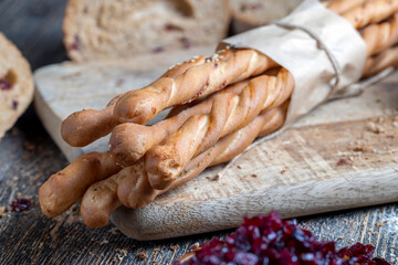 fresh delicious bread made from flour and other natural products