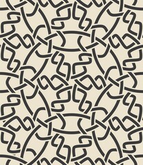 Geometric monochrome weaving seamless pattern
